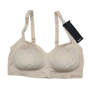 DKNY Smooth Essentials Wire-Free Comfort Bralette Women's Bra L NWT Cashmere